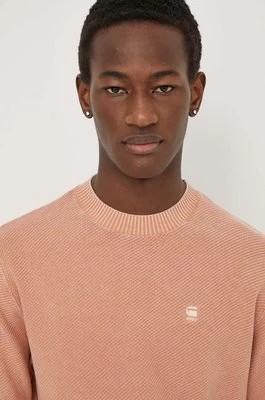 Zdjęcie produktu G-Star Raw sweter bawełniany kolor pomarańczowy lekki
