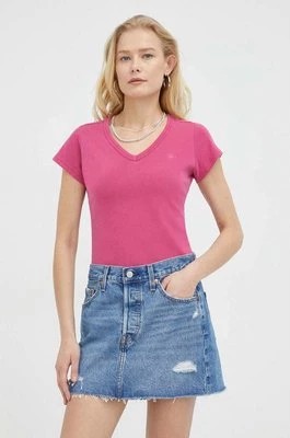Zdjęcie produktu G-Star Raw t-shirt bawełniany kolor różowy