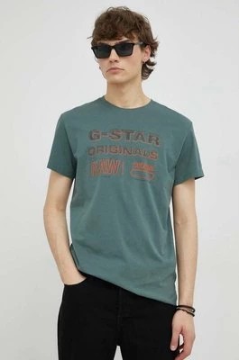 Zdjęcie produktu G-Star Raw t-shirt bawełniany kolor szary z nadrukiem