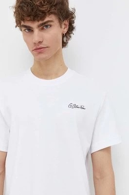 Zdjęcie produktu G-Star Raw t-shirt bawełniany męski kolor biały gładki