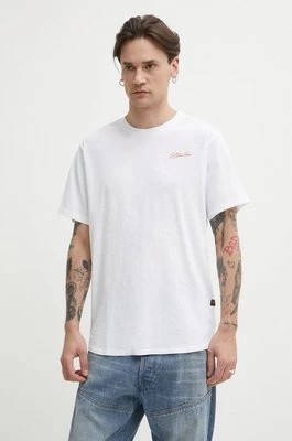 Zdjęcie produktu G-Star Raw t-shirt bawełniany męski kolor biały z nadrukiem