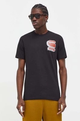 Zdjęcie produktu G-Star Raw t-shirt bawełniany męski kolor czarny z nadrukiem