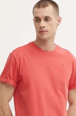 Zdjęcie produktu G-Star Raw t-shirt bawełniany męski kolor czerwony gładki