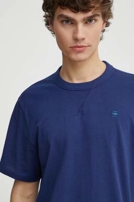 Zdjęcie produktu G-Star Raw t-shirt bawełniany męski kolor niebieski gładki