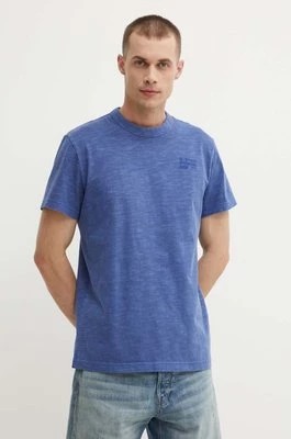 Zdjęcie produktu G-Star Raw t-shirt bawełniany męski kolor niebieski gładki D24688-B256