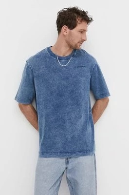 Zdjęcie produktu G-Star Raw t-shirt bawełniany męski kolor niebieski wzorzysty