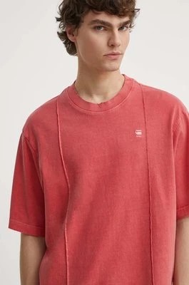 Zdjęcie produktu G-Star Raw t-shirt bawełniany męski kolor różowy gładki D24631-C756