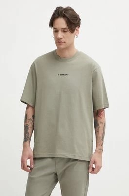 Zdjęcie produktu G-Star Raw t-shirt bawełniany męski kolor zielony z aplikacją
