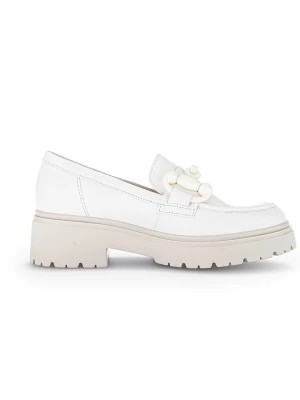 Zdjęcie produktu Gabor Skórzane slippersy w kolorze białym rozmiar: 40,5