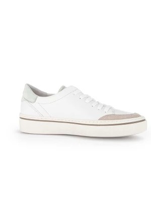 Zdjęcie produktu Gabor Skórzane sneakersy w kolorze biało-beżowym rozmiar: 40