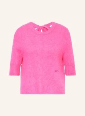 Zdjęcie produktu Ganni Dzianinowa Koszulka Z Dodatkiem Alpaki pink