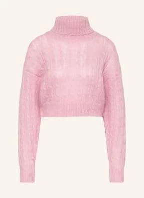 Zdjęcie produktu Ganni Krótki Sweter Z Dodatkiem Moheru pink