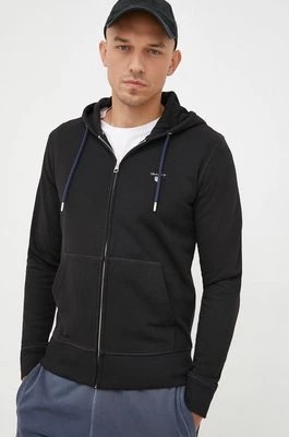 Zdjęcie produktu Gant bluza męska kolor czarny z kapturem gładka