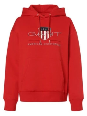 Zdjęcie produktu Gant Damski sweter z kapturem Kobiety czerwony jednolity,