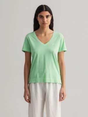 Zdjęcie produktu GANT damski T-shirt z dekoltem w kształcie litery V i krótkim rękawem