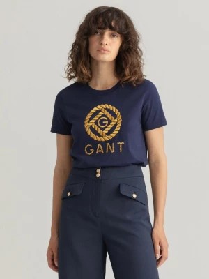 Zdjęcie produktu GANT Damski t-shirt z motywem Rope Icon i krótkim rękawem