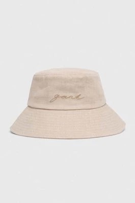 Zdjęcie produktu Gant kapelusz lniany kolor beżowy