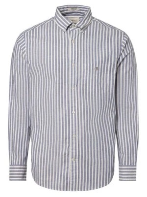 Zdjęcie produktu Gant Koszula męska z zawartością lnu Mężczyźni Regular Fit Bawełna biały|niebieski w paski,