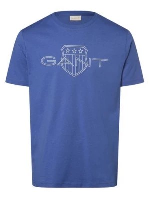 Zdjęcie produktu Gant Koszulka męska Mężczyźni Bawełna niebieski nadruk,