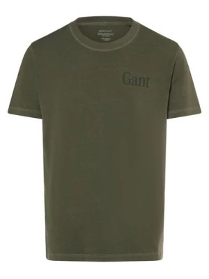 Zdjęcie produktu Gant Koszulka męska Mężczyźni Bawełna zielony jednolity,