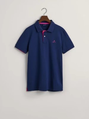 Zdjęcie produktu GANT koszulka polo z piki z kołnierzykiem w kontrastowym kolorze