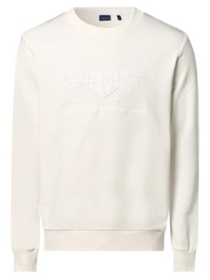 Zdjęcie produktu Gant Męska bluza nierozpinana Mężczyźni Bawełna biały jednolity,