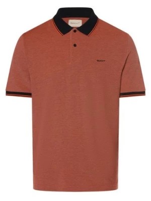 Zdjęcie produktu Gant Męska koszulka polo Mężczyźni Bawełna pomarańczowy marmurkowy,