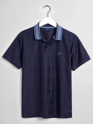 Zdjęcie produktu GANT męska koszulka rugby polo o fakturze pasów z krótkim rękawem