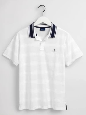 Zdjęcie produktu GANT męska koszulka rugby polo o fakturze pasów z krótkim rękawem