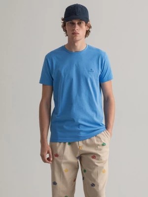 Zdjęcie produktu GANT męski T-shirt z logo w kontrastowym kolorze i krótkim rękawem