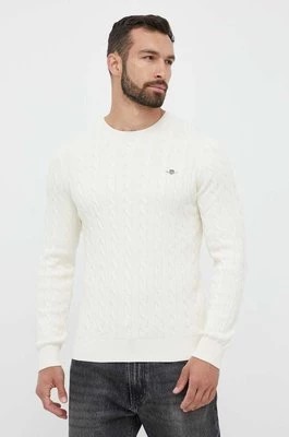 Zdjęcie produktu Gant sweter bawełniany kolor beżowy lekki