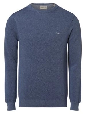 Zdjęcie produktu Gant Sweter męski Mężczyźni Bawełna niebieski marmurkowy,