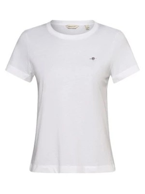 Zdjęcie produktu Gant T-shirt damski Kobiety Bawełna biały jednolity,