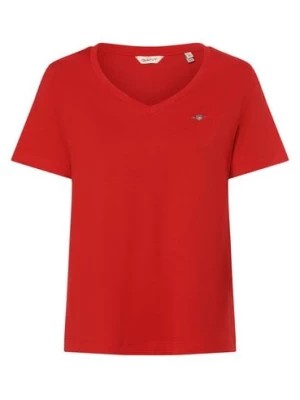 Zdjęcie produktu Gant T-shirt damski Kobiety Dżersej czerwony jednolity,