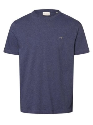 Zdjęcie produktu Gant T-shirt męski Mężczyźni Bawełna niebieski marmurkowy,