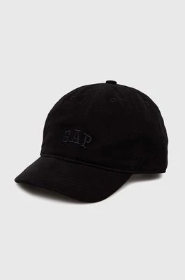 Zdjęcie produktu GAP czapka z daszkiem bawełniana dziecięca kolor czarny gładka