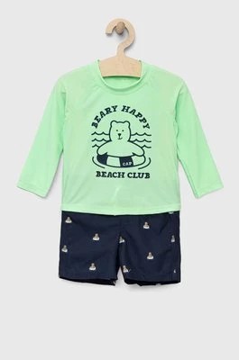 Zdjęcie produktu GAP komplet kąpielowy dziecięcy – szorty i t-shirt kolor zielony