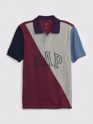 Zdjęcie produktu GAP Koszulka polo w kolorze szaro-czerwonym rozmiar: 140/146