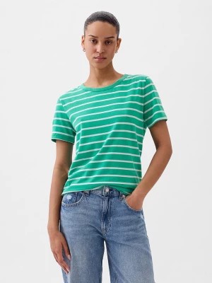 Zdjęcie produktu GAP Koszulka w kolorze zielono-białym rozmiar: L
