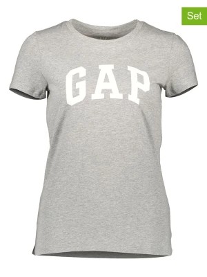 Zdjęcie produktu GAP Koszulki (2 szt.) w kolorze czarnym i szarym rozmiar: S