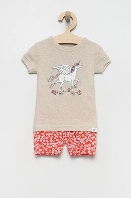 Zdjęcie produktu GAP piżama bawełniana dziecięca kolor szary z nadrukiem