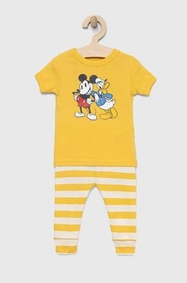Zdjęcie produktu GAP piżama bawełniana dziecięca x Disney kolor żółty wzorzysta