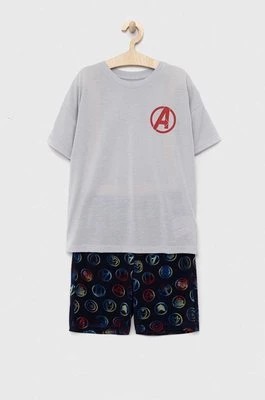 Zdjęcie produktu GAP piżama dziecięca x Marvel kolor szary wzorzysta