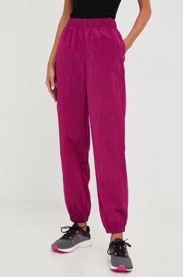 Zdjęcie produktu GAP spodnie dresowe damskie kolor fioletowy gładkie