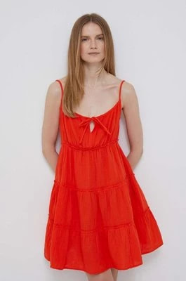 Zdjęcie produktu GAP sukienka bawełniana kolor pomarańczowy mini rozkloszowana