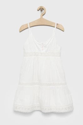 Zdjęcie produktu GAP sukienka dziecięca kolor biały mini rozkloszowana
