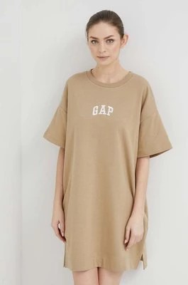 Zdjęcie produktu GAP sukienka kolor beżowy mini oversize