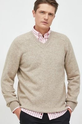 Zdjęcie produktu GAP sweter z domieszką wełny męski kolor beżowy lekki