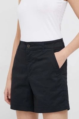 Zdjęcie produktu GAP szorty damskie kolor czarny gładkie high waist