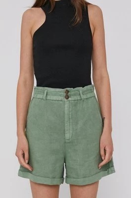Zdjęcie produktu GAP Szorty damskie kolor zielony gładkie high waist